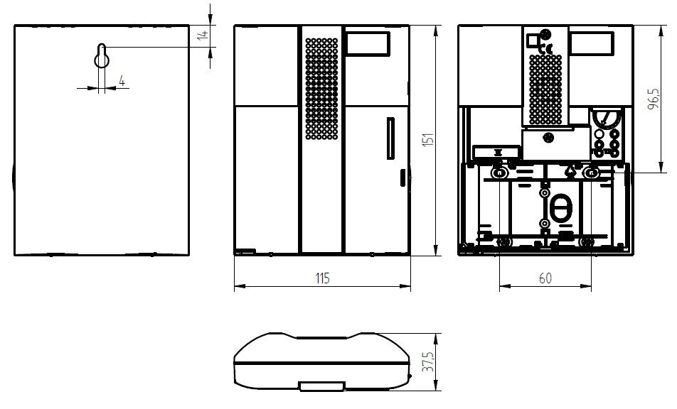 TFE GROTHE 43301 Funkgong-Empfänger MISTRAL 300ME GROTHE-43301-Mistral_300M_E_abmessungen_1920x1920